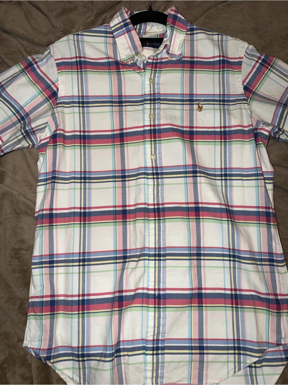 Polo by Ralph Lauren White Plaid Short-Sleeve Button-Down Shirt
